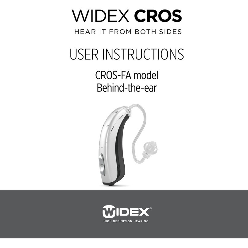 Widex CROS-FA User manual