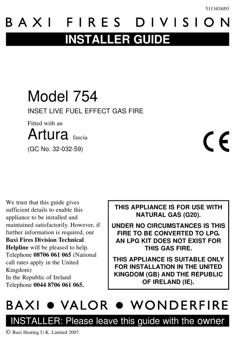 Baxi Fires Division 754 Assembly instructions