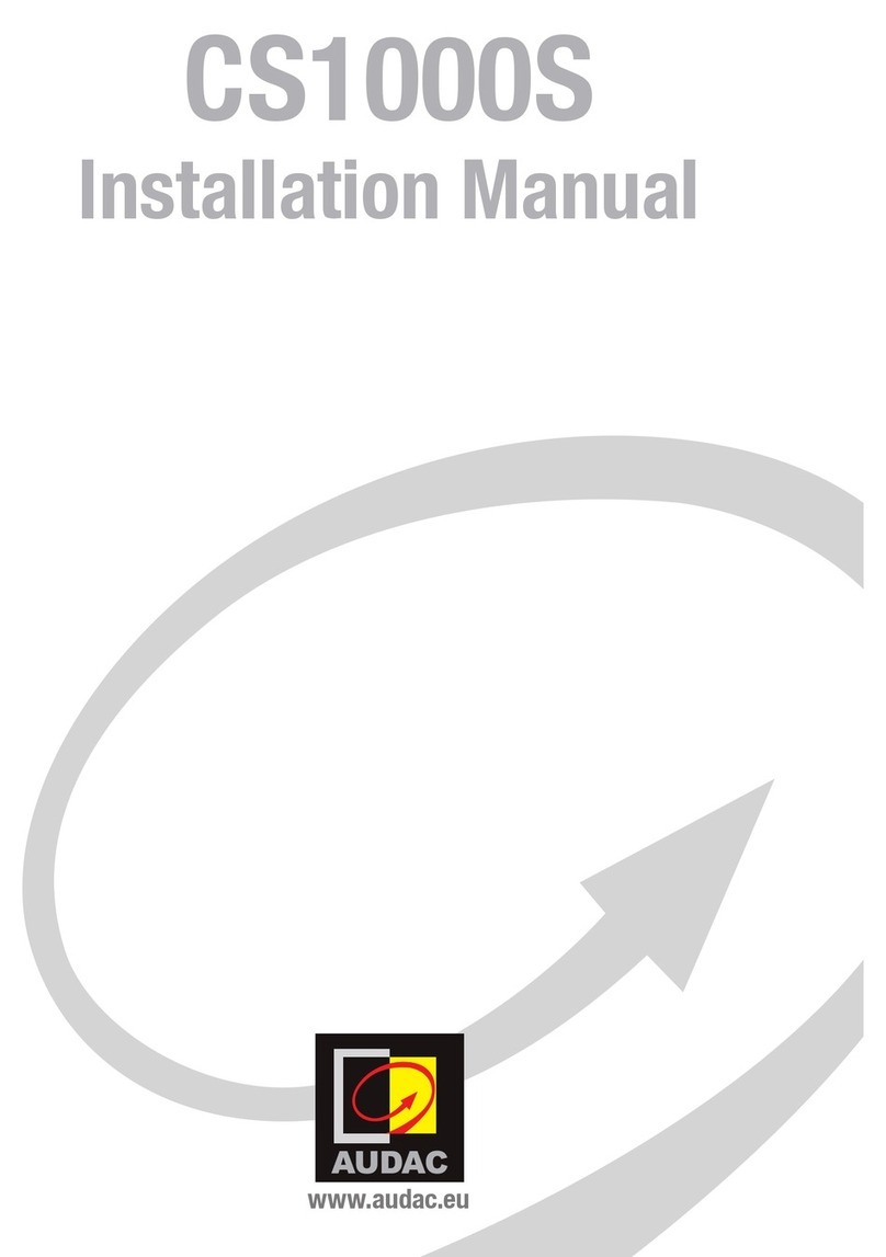 AUDAC CS1000S installation manual