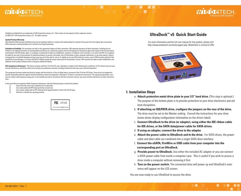 WiebeTech UltraDock v5 quick start guide