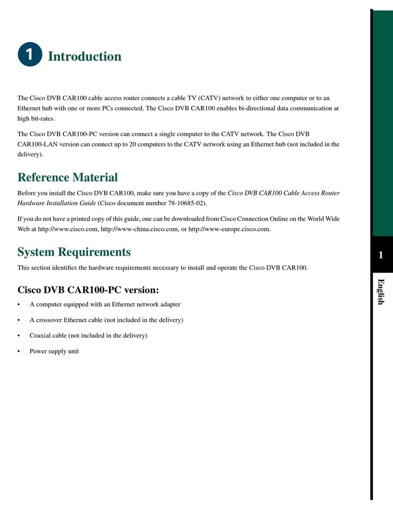 Cisco DVB CAR100 Series instruction manual