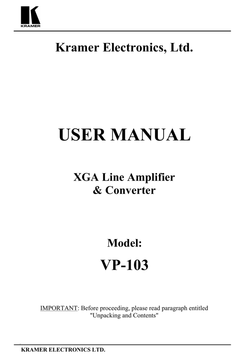 Kramer VP-103 User manual