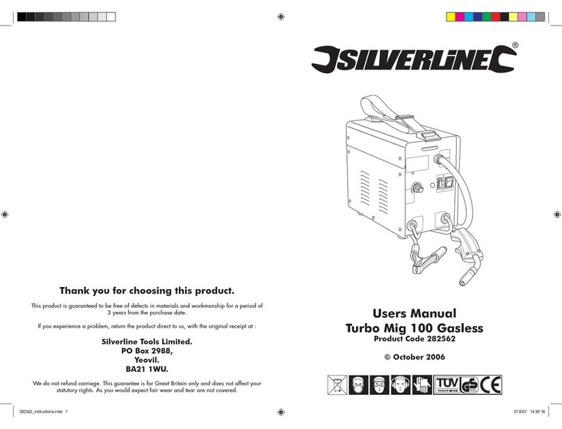 Silverline Turbo Mig 100 Gasless user manual