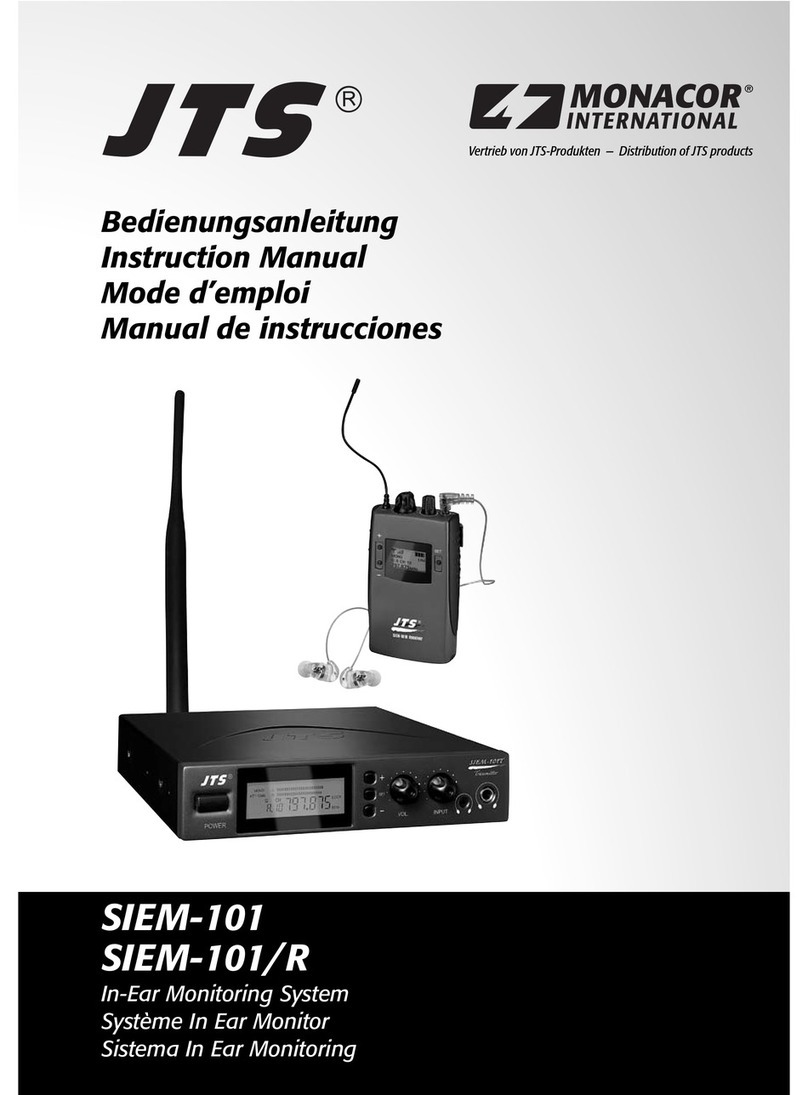 JTS SIEM-101 instruction manual