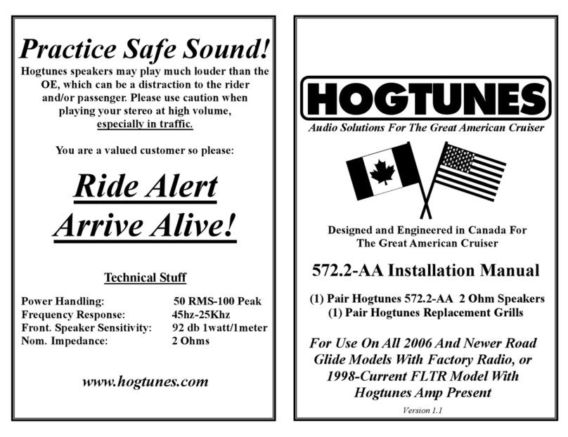 Hogtunes 572.2-AA installation manual