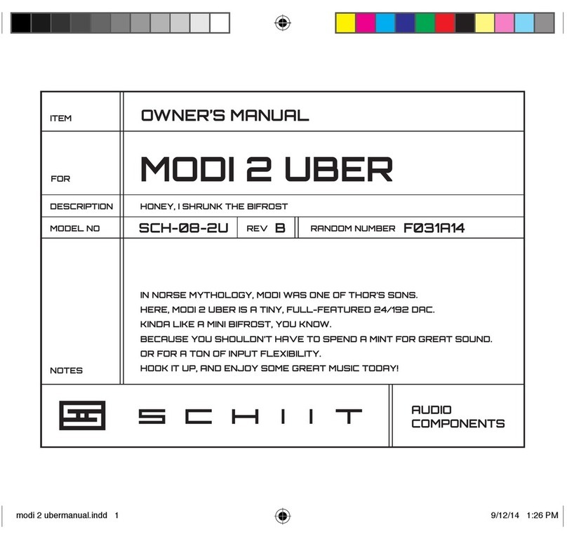 Schiit Modi 2 Uber owner's manual