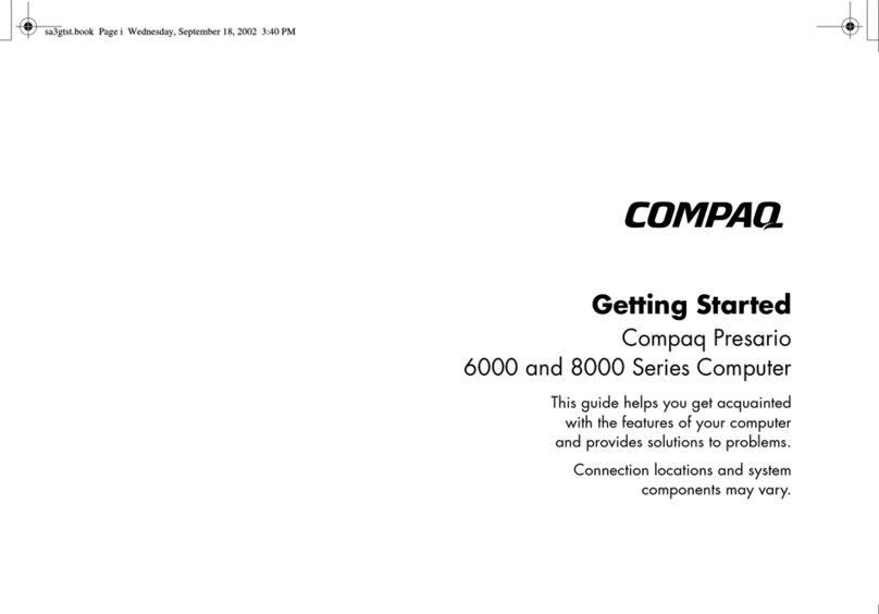 Compaq Presario 6000 Series User manual Compaq Presario 6000 Series User manual