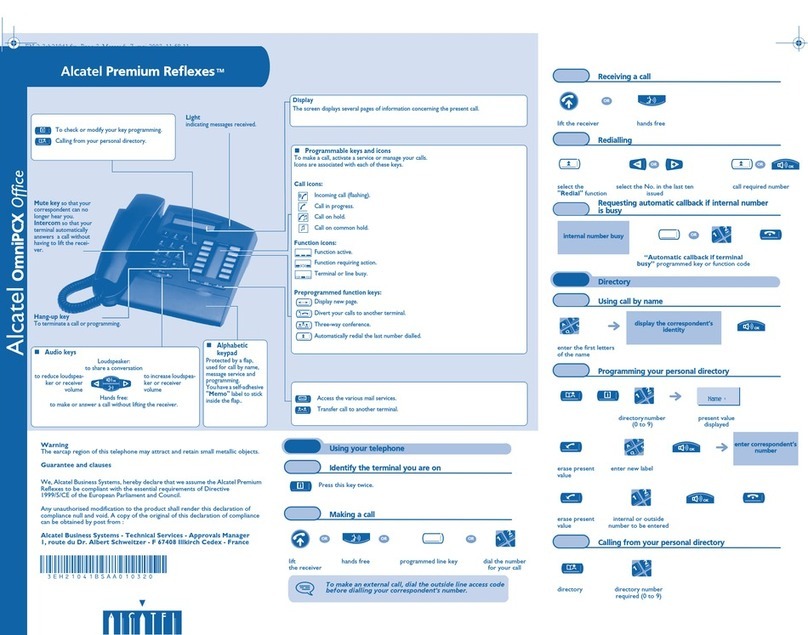 Alcatel OmniPCX Office instruction manual