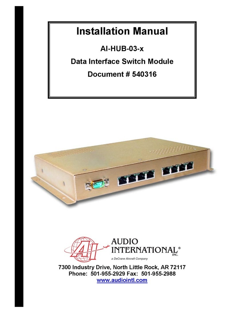 Audio international AI-HUB-03-x installation manual