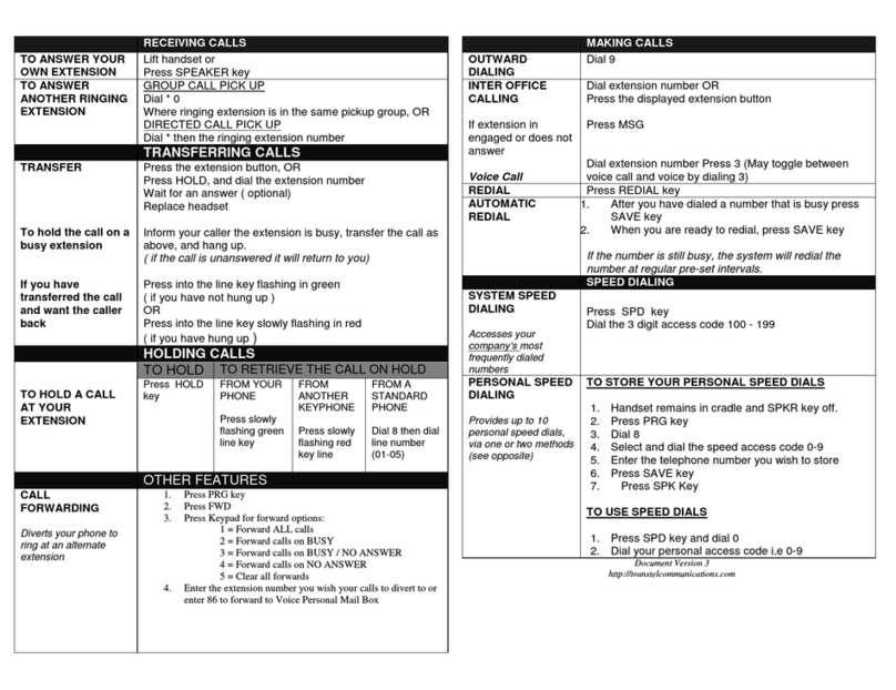 TransTel Communications DK7 series Service manual