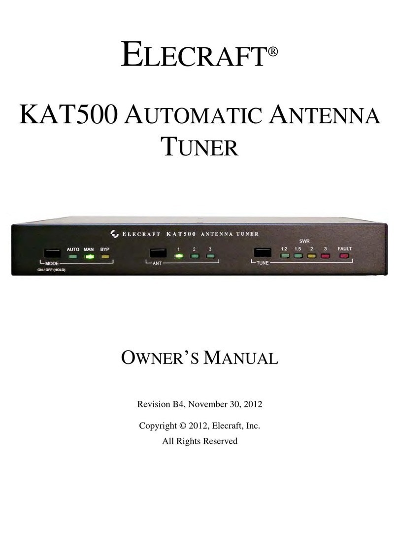 ELECRAFT KAT500 owner's manual