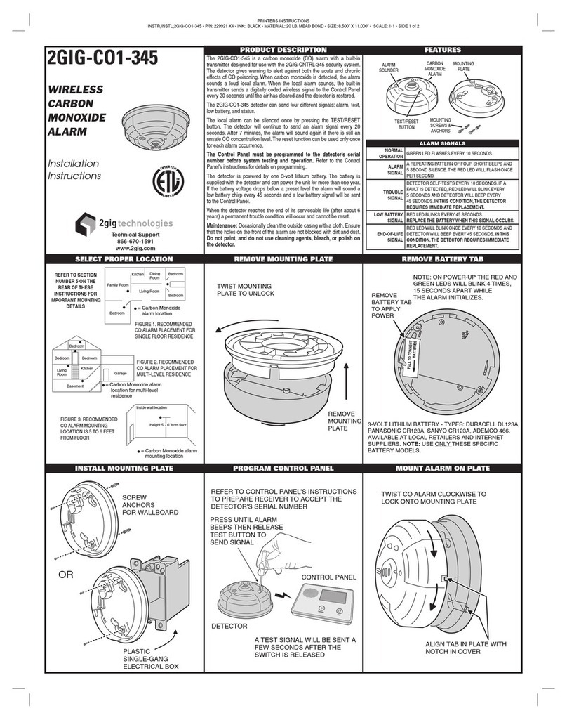2gig Technologies 2GIG-CO1-345 installation instructions