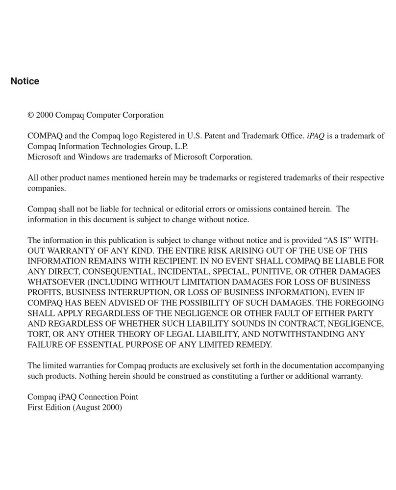 Compaq iPAQ Connection Point CP-1 user guide