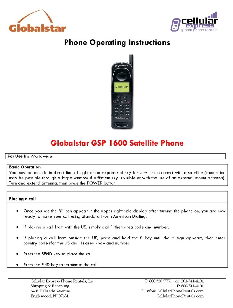 Globalstar GSP 1600 User manual