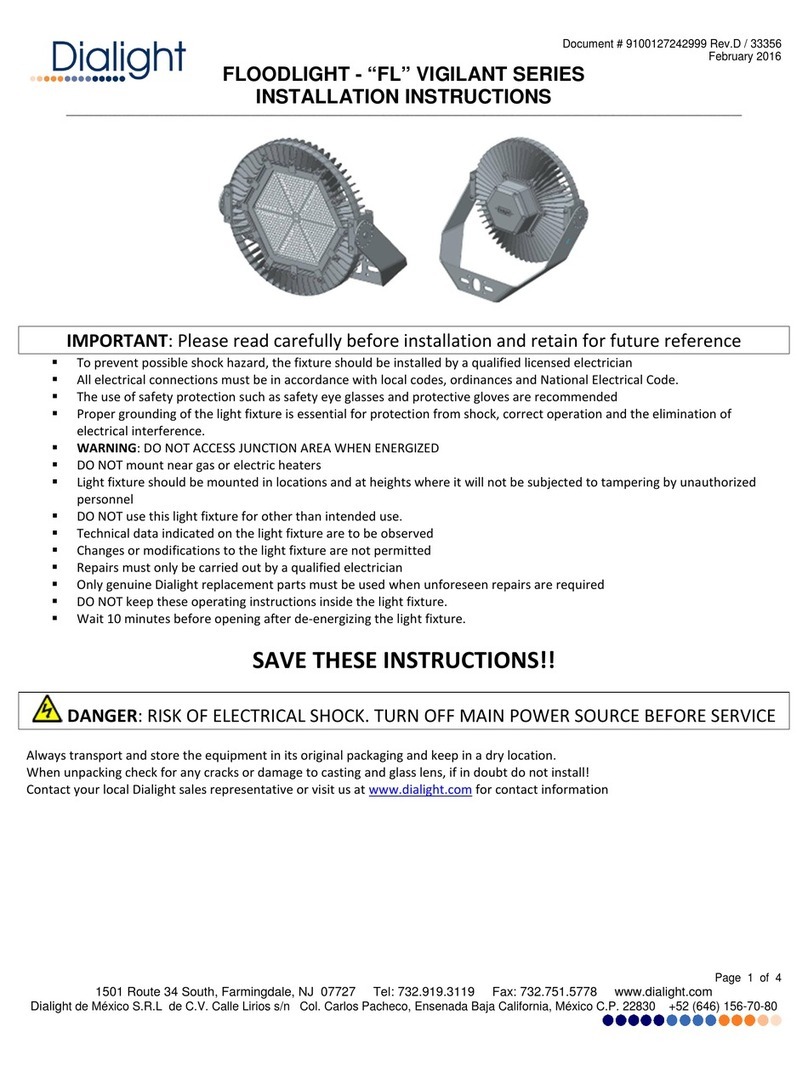 Dialight FL VIGILANT SERIES installation instructions