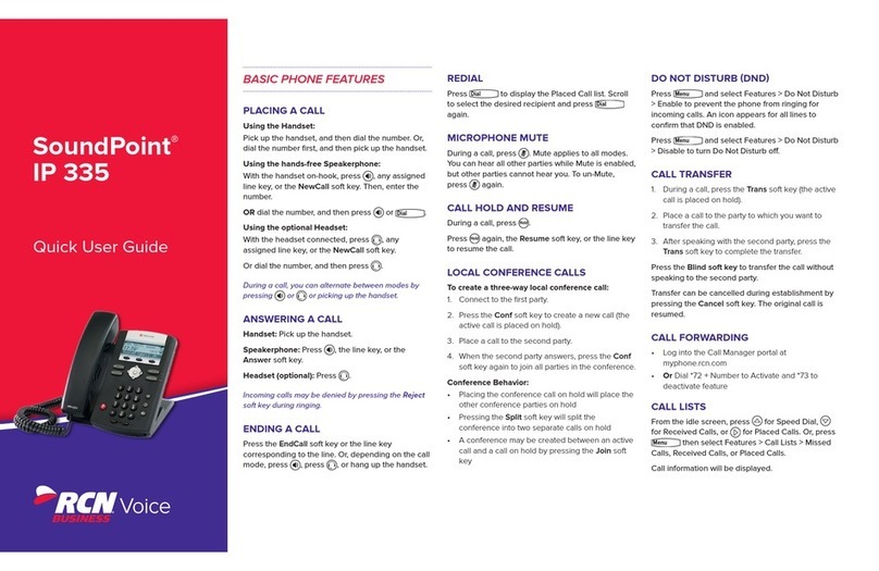 Polycom SoundPoint IP 335 Instruction manual