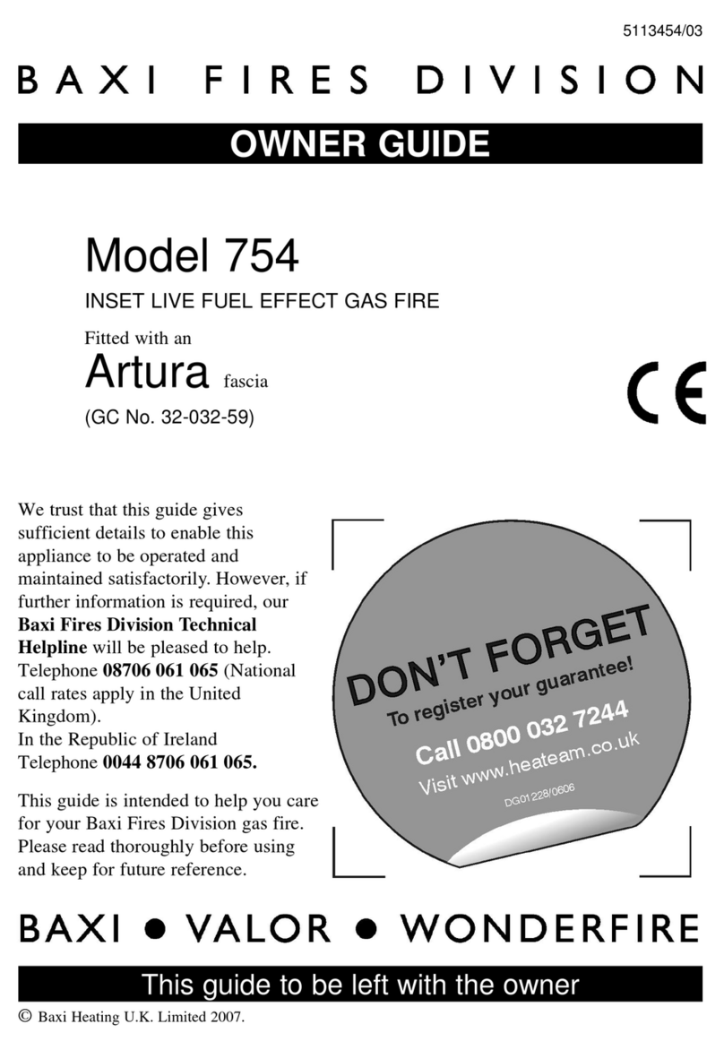 Baxi Fires Division 754 User manual