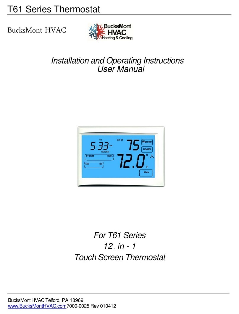 BucksMont T61 series Installation and operating instructions