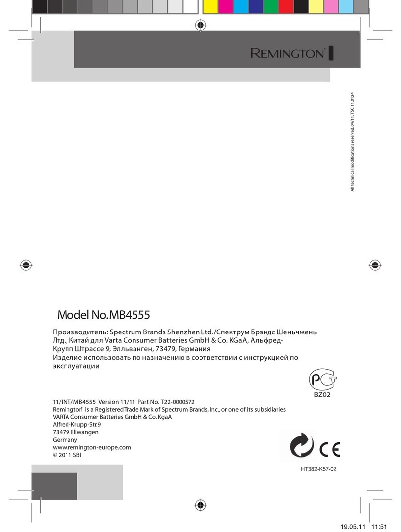 Remington MB4555 User manual