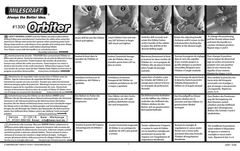 Milescraft 1300 Orbiter quick guide