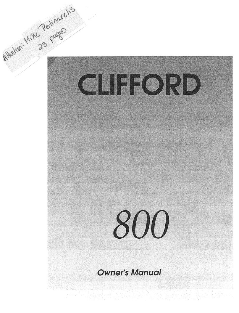 Clifford intelliguard 800 owner's manual