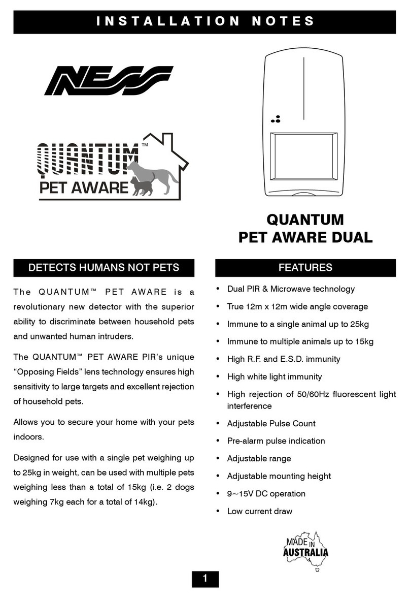 Ness Quantum Pet aware Dual Quick start guide