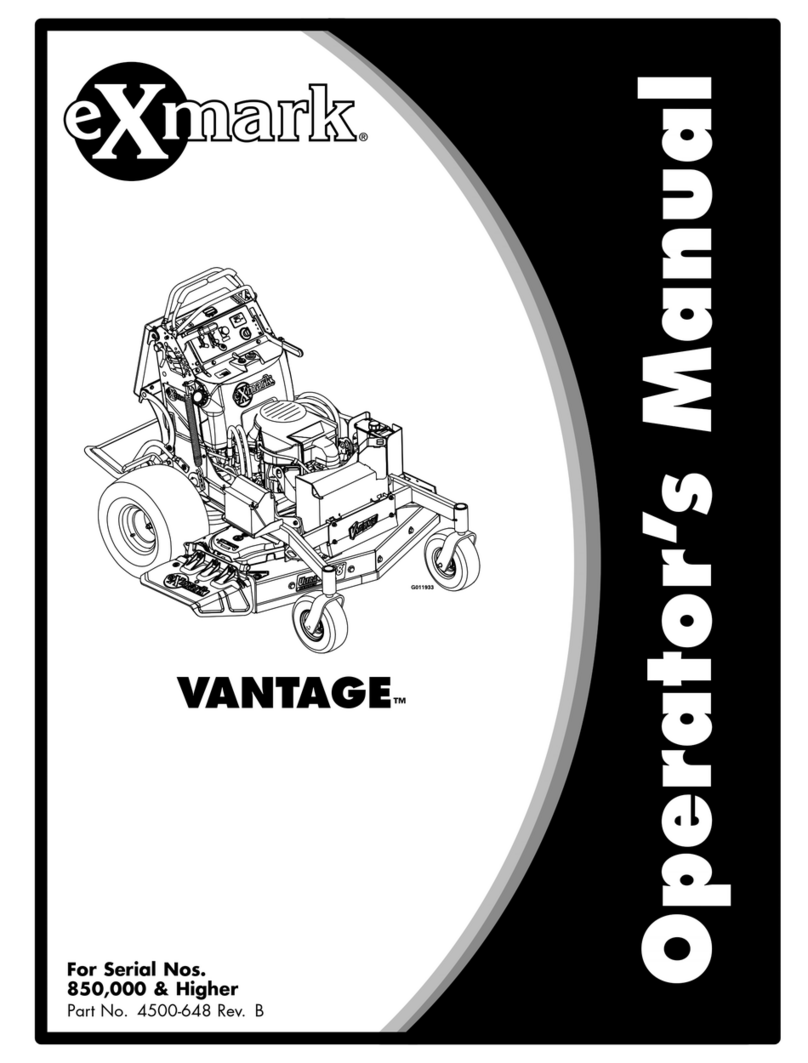 Exmark VANTAGE Operators Operator's manual Exmark VANTAGE Operators Operator's manual