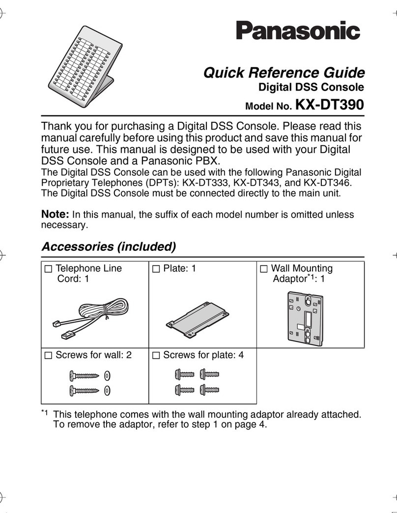 Panasonic KX-DT390 User manual