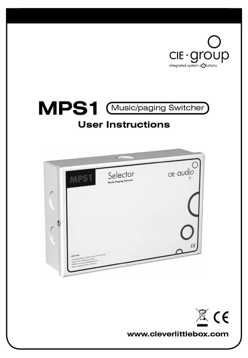 CIE-Group MPS1 User instructions