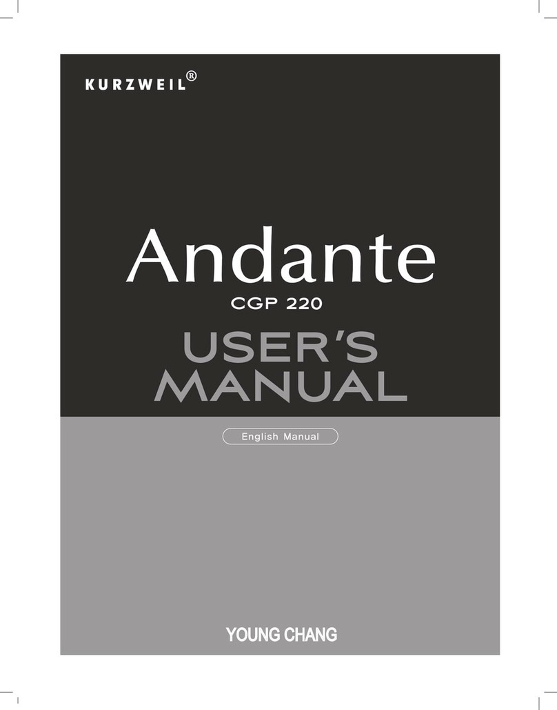Kurzweil Andante CGP 220 user manual