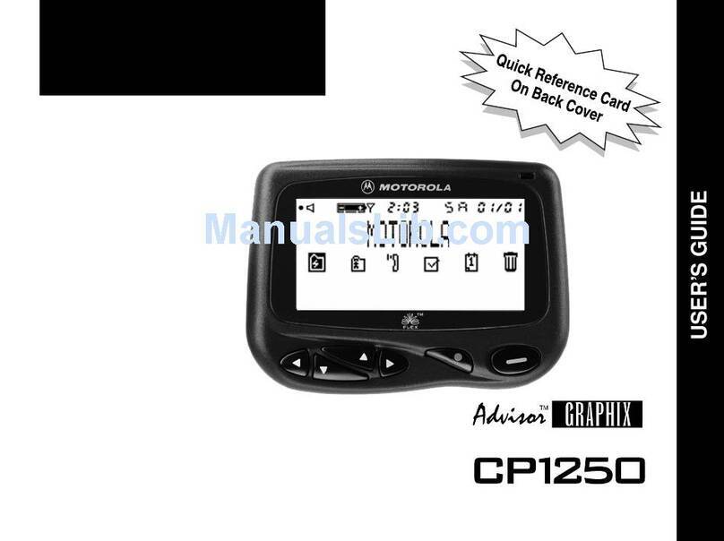 Motorola Advisor Graphix CP1250 User manual