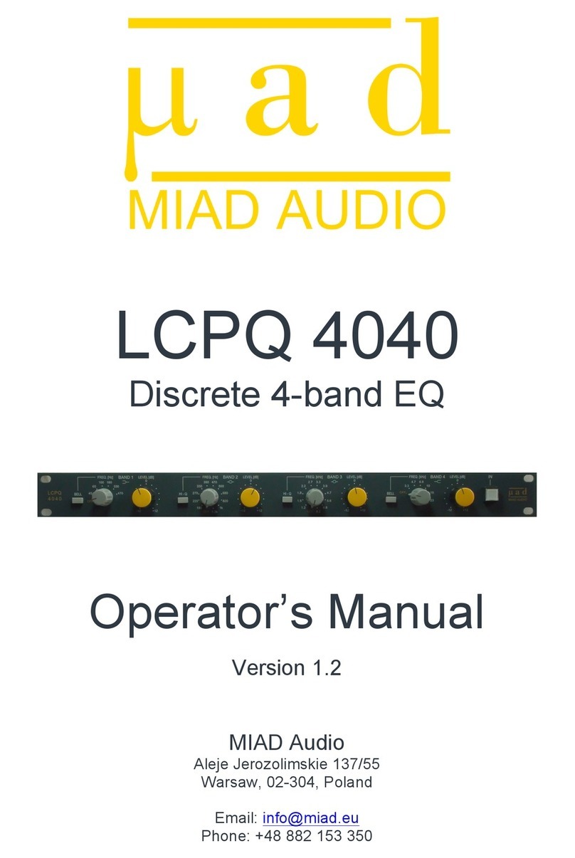 Miad Audio LCPQ 4040 Operator's manual
