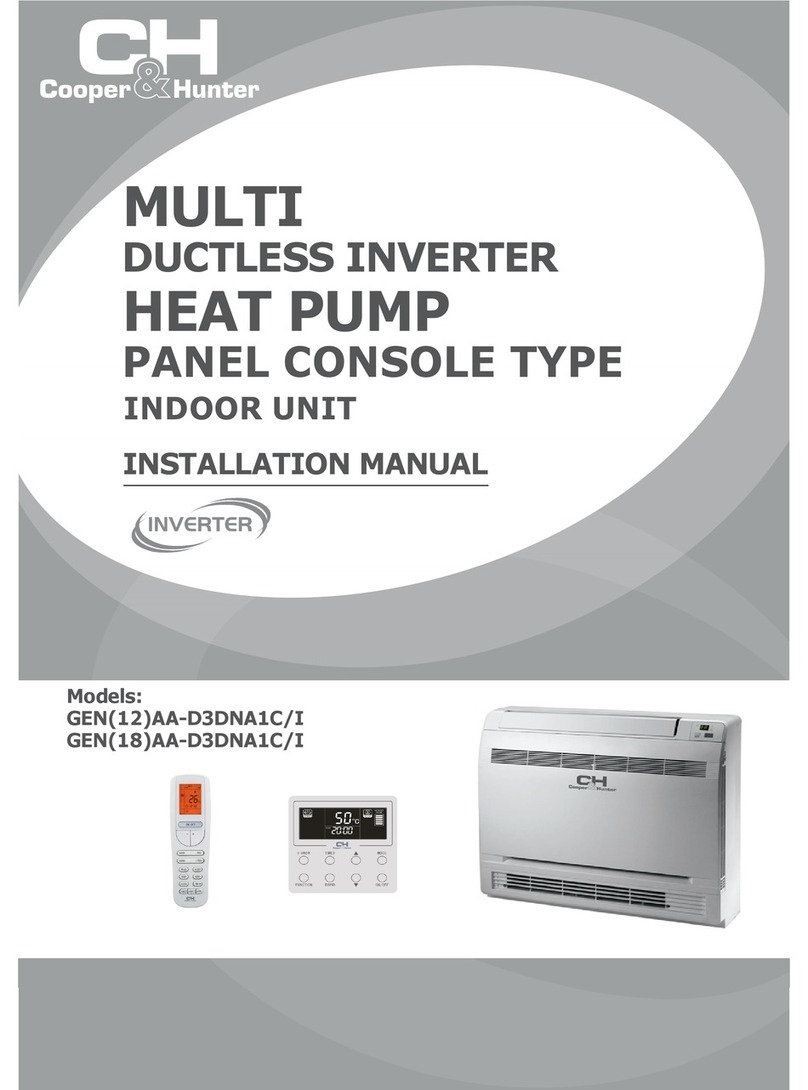 Cooper & Hunter GEN12AA-D3DNA1C/I installation manual Cooper & Hunter GEN12AA-D3DNA1C/I installation manual