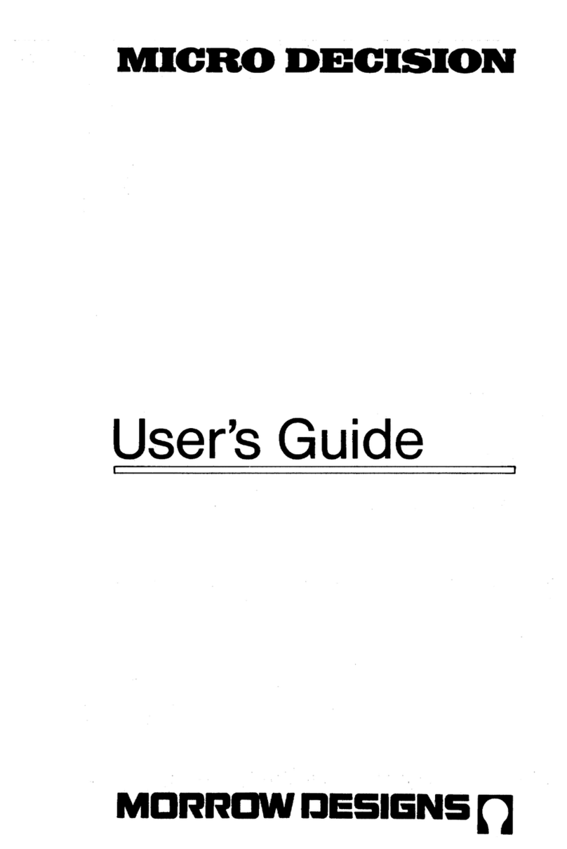 Morrow Micro Decision User manual