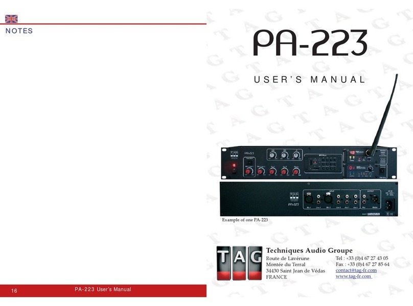 TAG PA-223 user manual