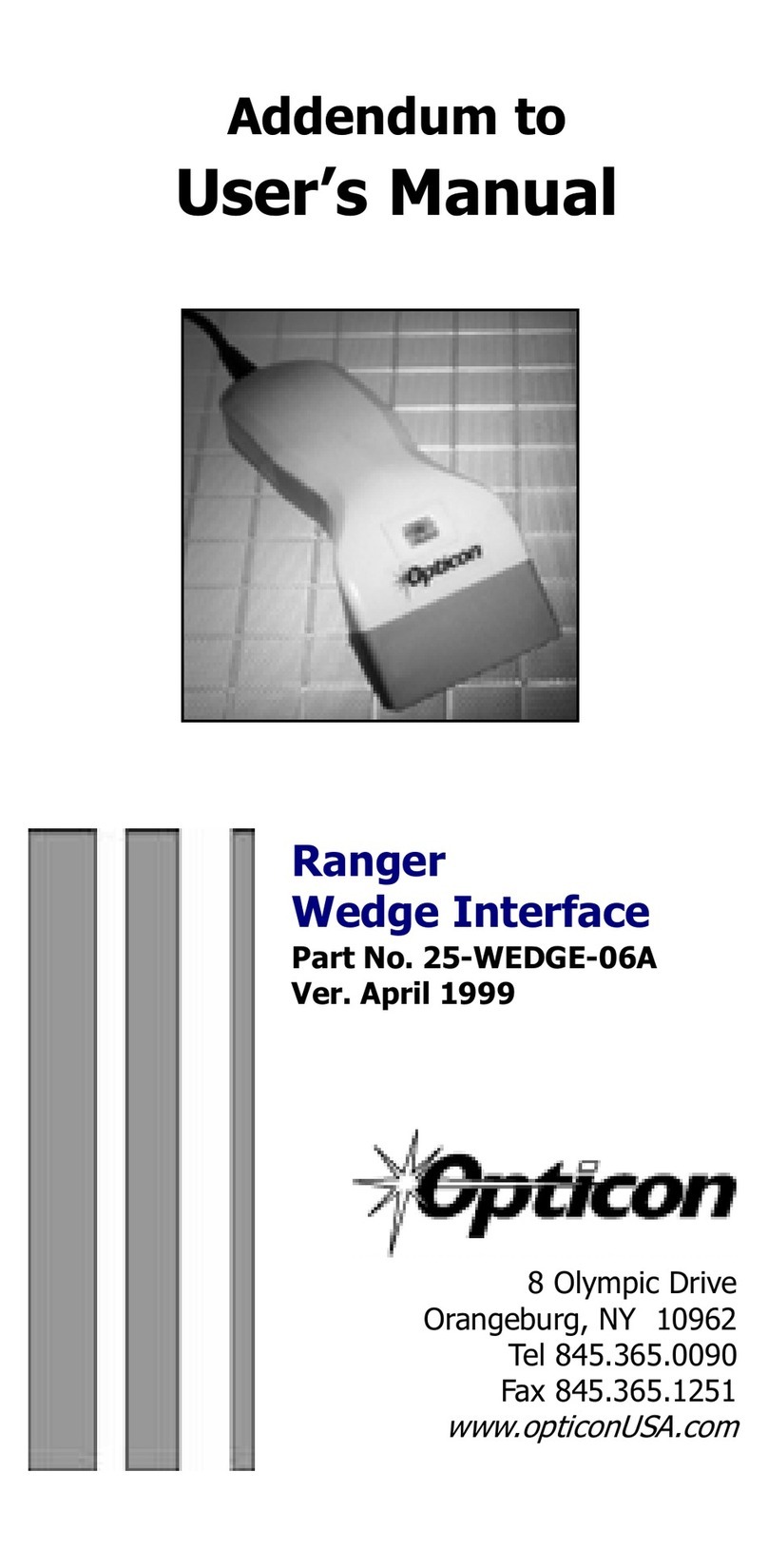 Opticon 25-WEDGE-06A User manual