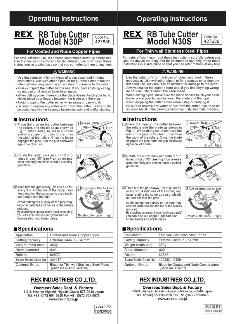 REX N30P operating instructions