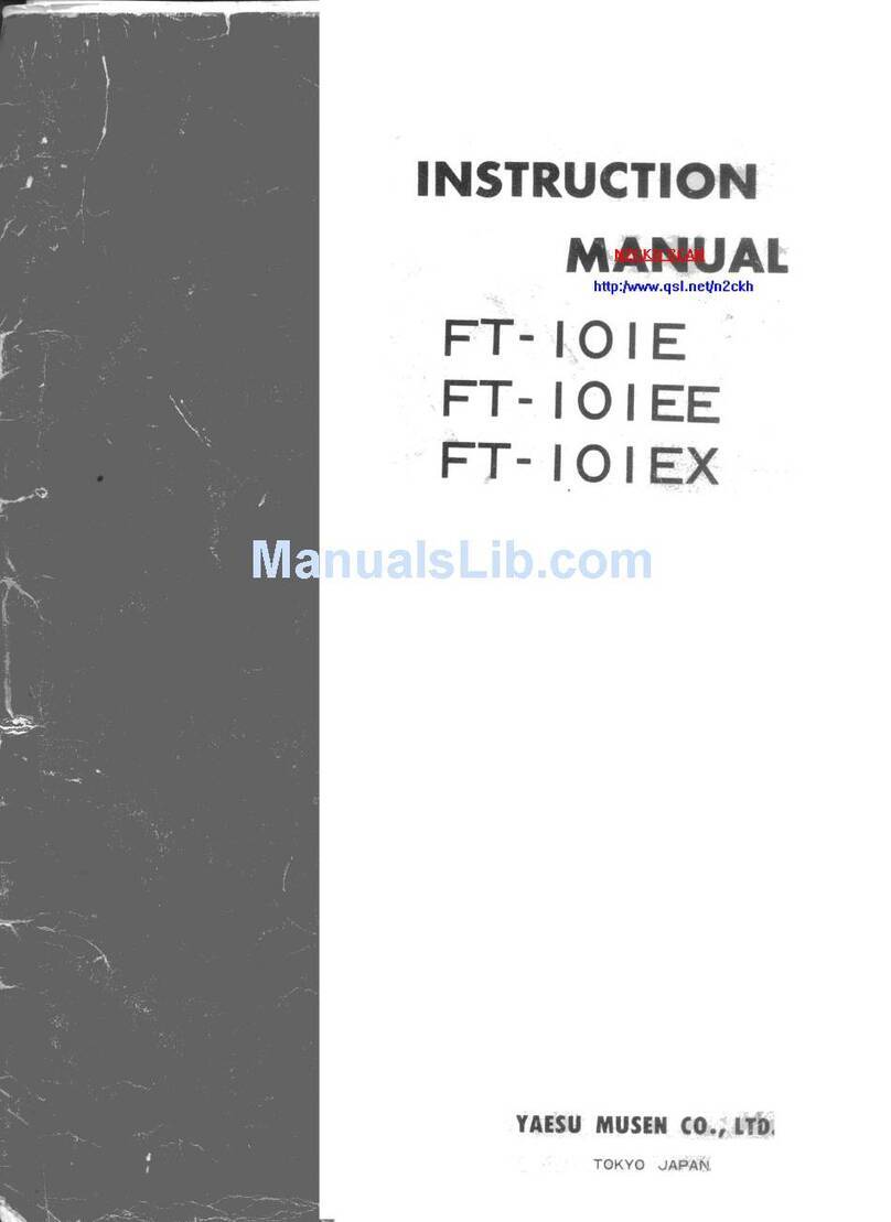 Yaesu FT-101E User manual