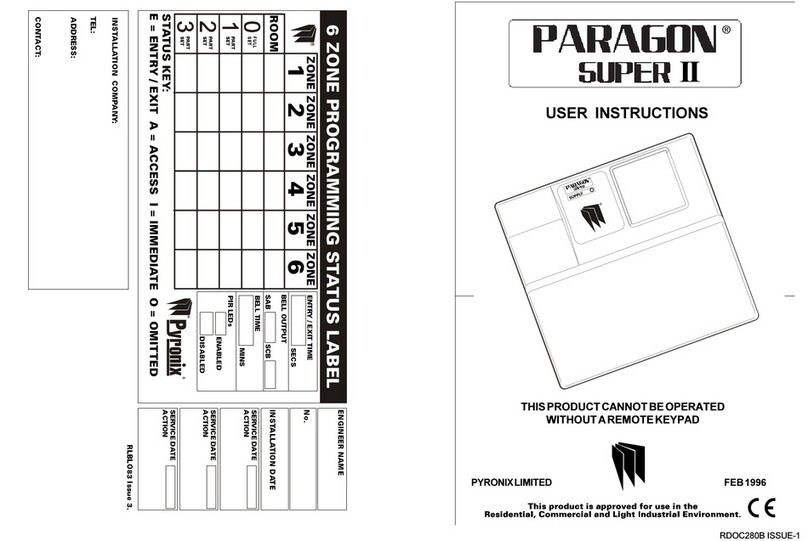 Paragon Super II User instructions