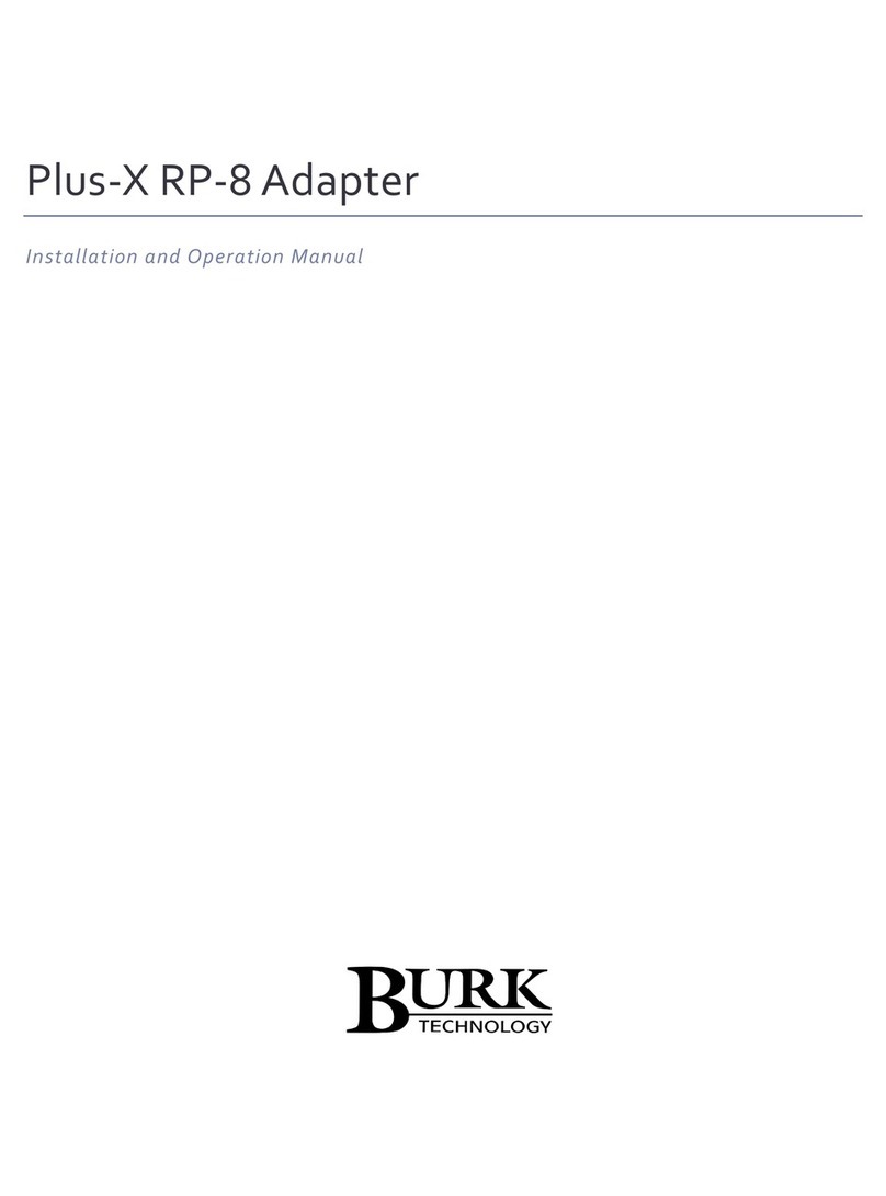 Burk Plus-X RP-8 Installation and operation manual