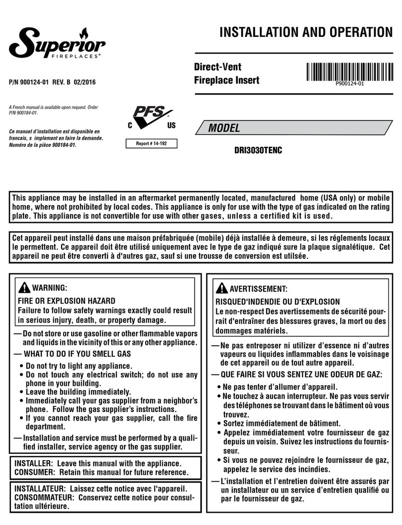 Superior DRI3030TENC Owner's manual