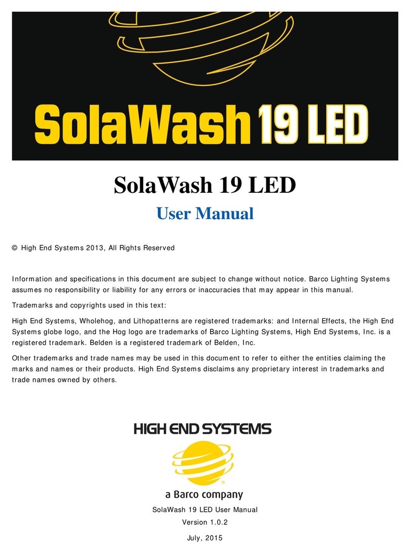 High End Systems SolaWash 19 LED User manual