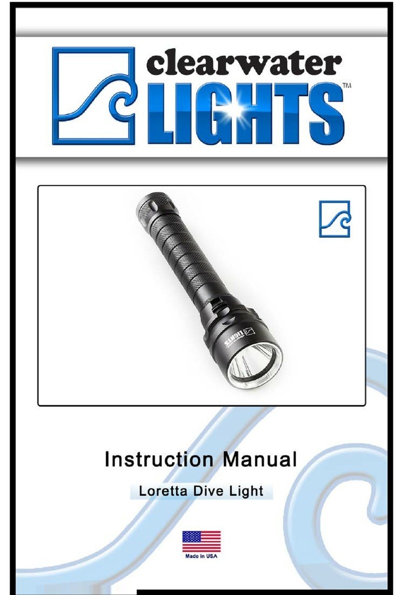 ClearWater Lights Loretta Dive Light User manual