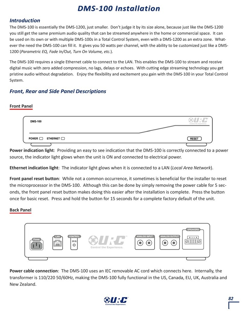 URC Total control DMS-100 Reference manual