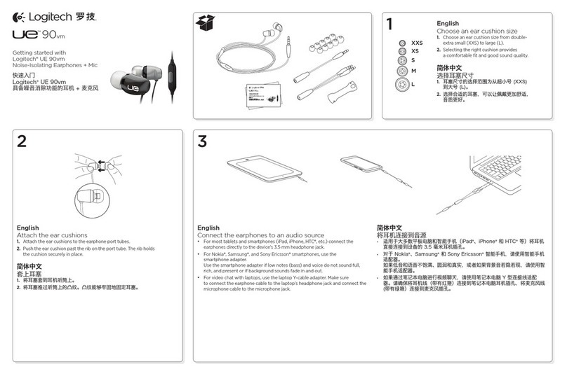 Logitech UE 90vm User manual