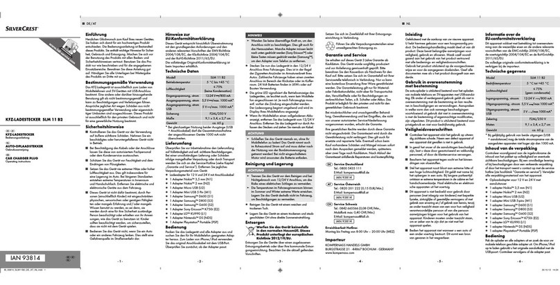 Silvercrest SLM 11 B2 User manual