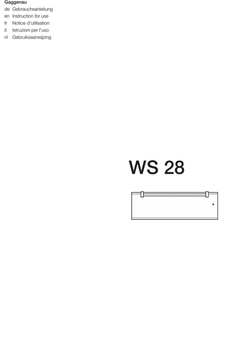 Gaggenau WS 28 User manual