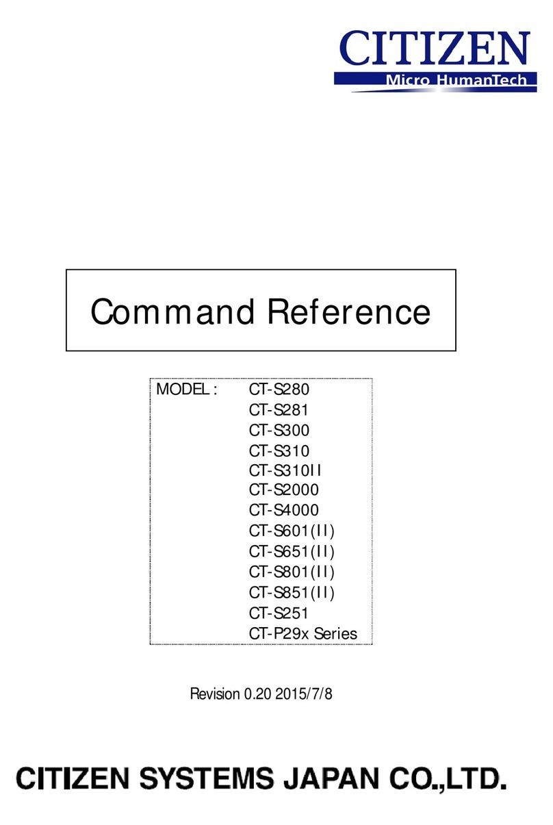 Citizen LINE THERMAL PRINTER CT-S280 Installation manual