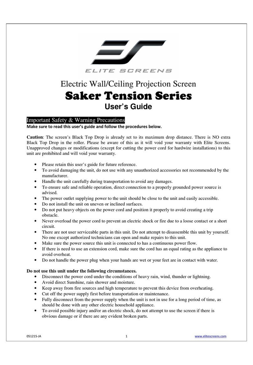 Elite Screens Saker Tension Series user guide