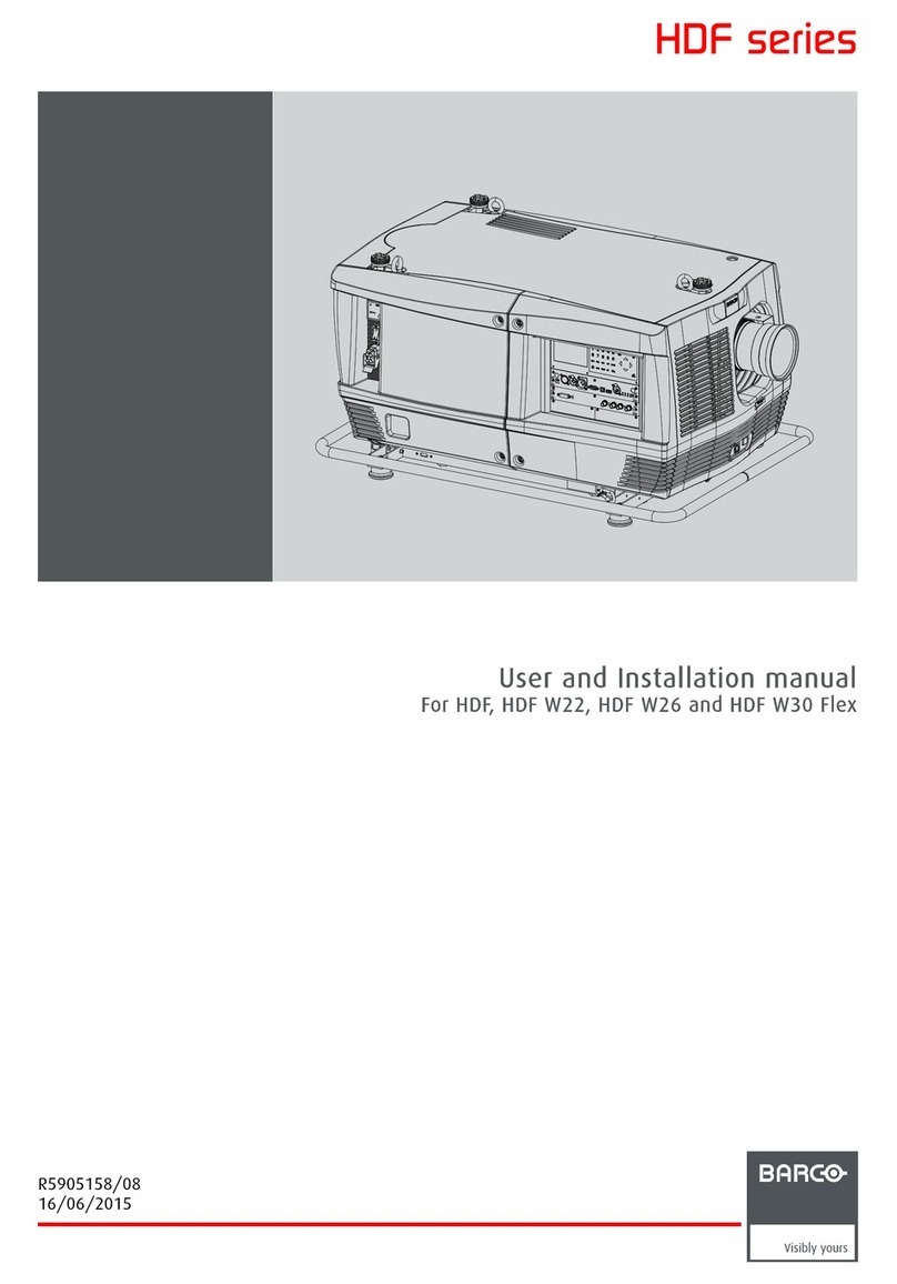 Barco HDF W series Use and installation  manual
